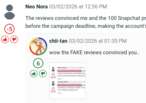 Fake reviews convinced them!