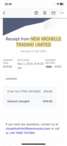Receipt from purchases