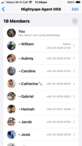 List of participating scammer profiles . 