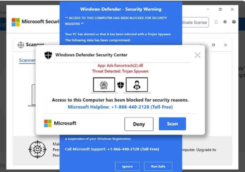 +8664402128 Window defender Security Phishing