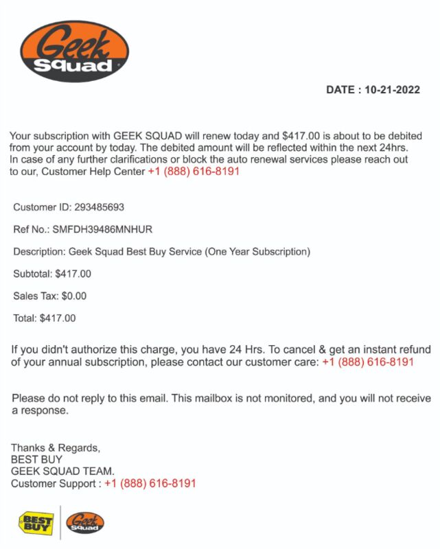 Grasethaki826269 gmail 18886168191 Geek Squad Phishing