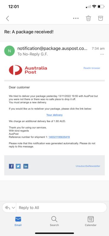 Lipehoptrust.org | Noreply@communityanimalhosp.com | AusPost | 1 report