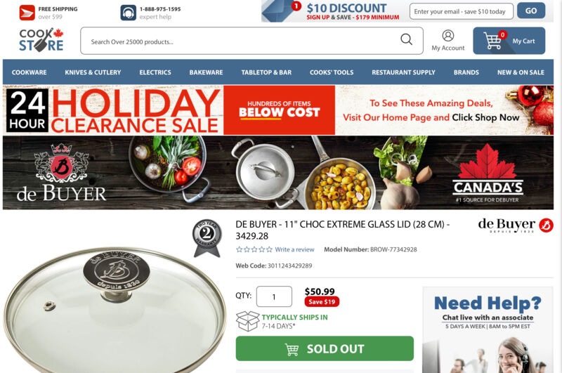 Cookstore.ca Infocookstore.ca (888) 9751595 Https//www.cookstore.ca/ 1 report 4