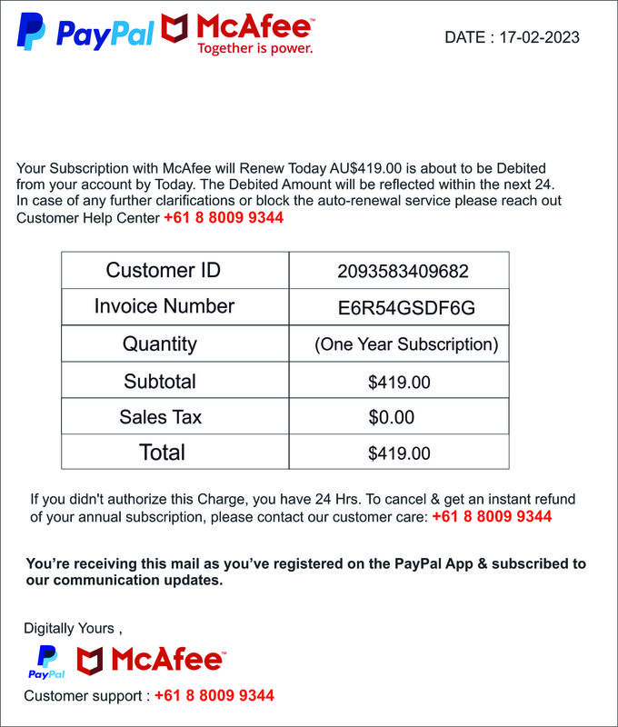 Mcafee phishing