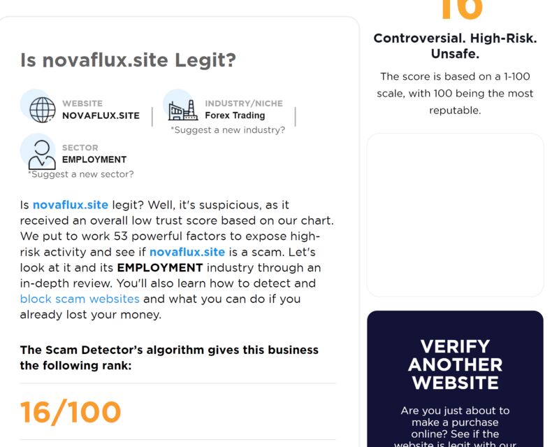 Novaflux Novaflux.site | 1 report